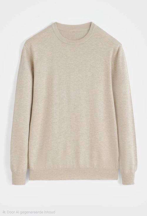 Classic Knit Sweater – Beige