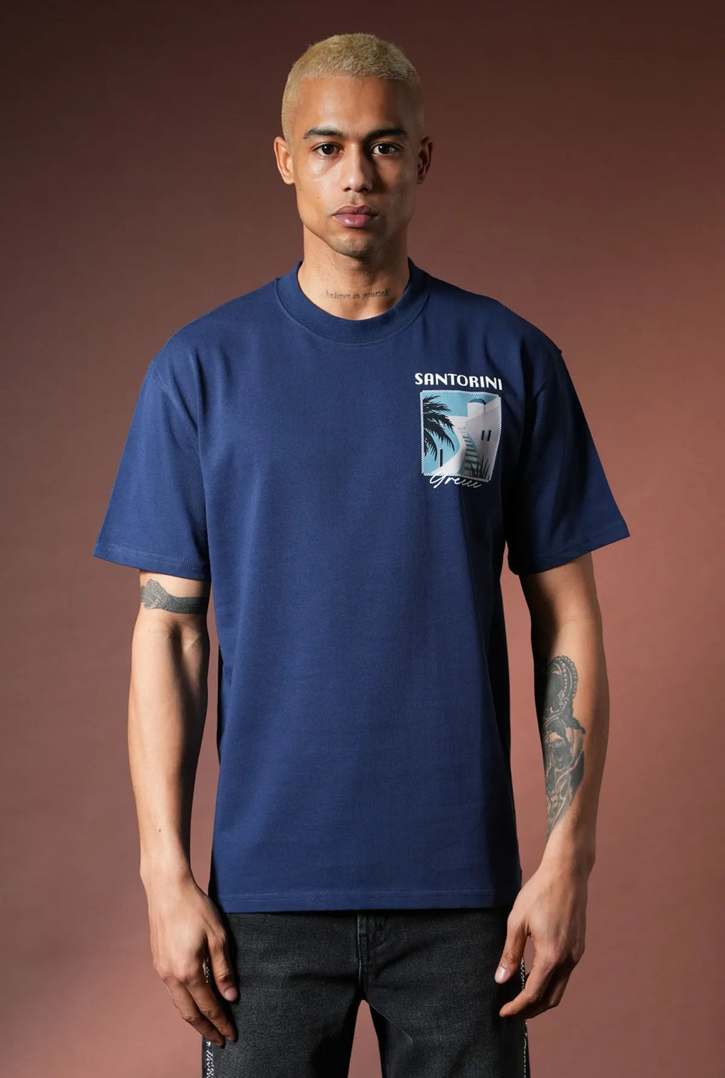 Santorini blue shirt