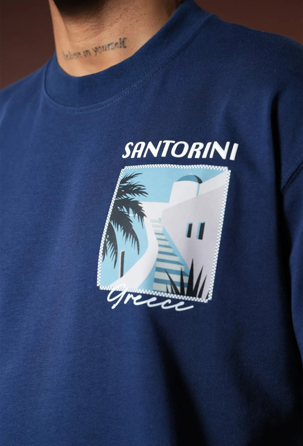 Santorini blue shirt