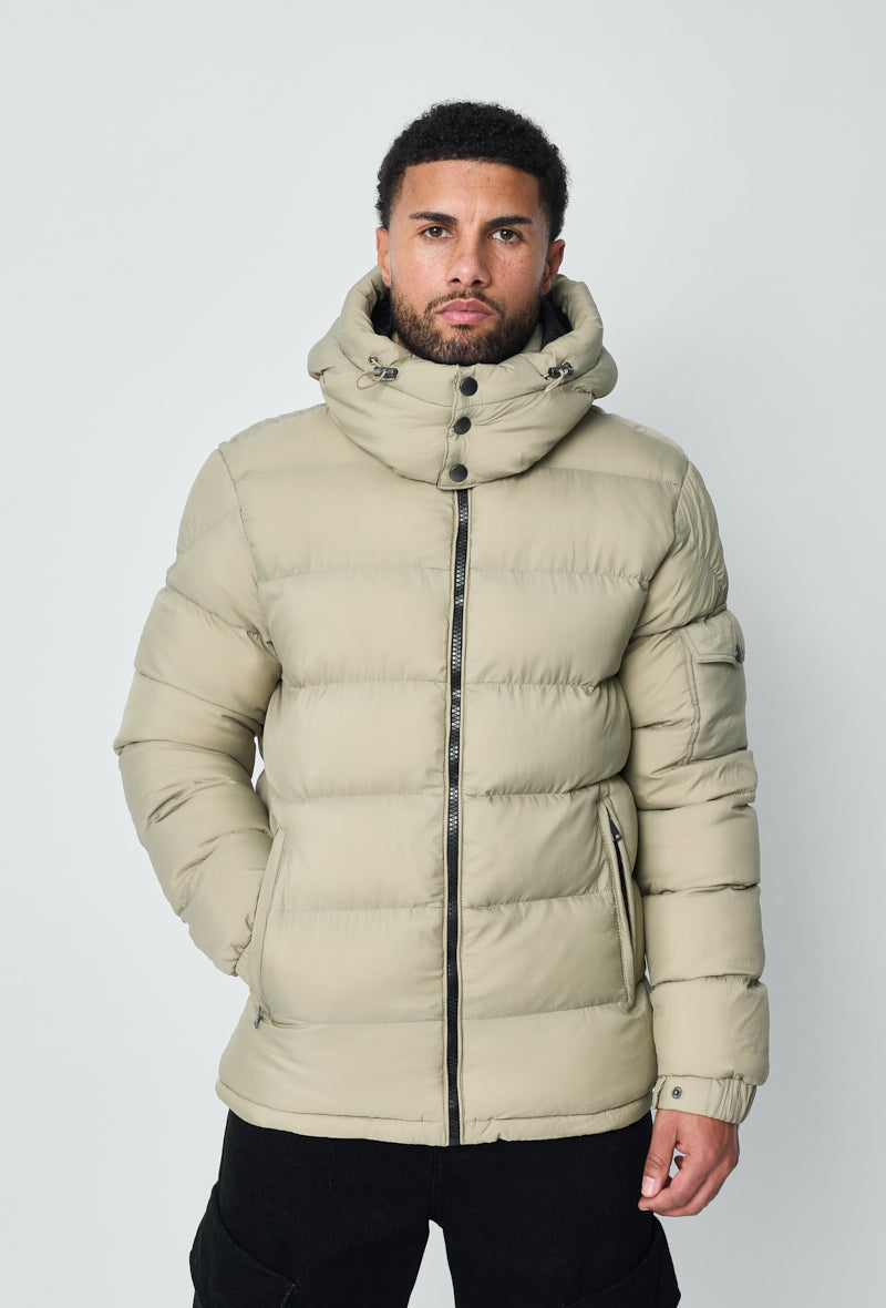 Puffer jacket beige