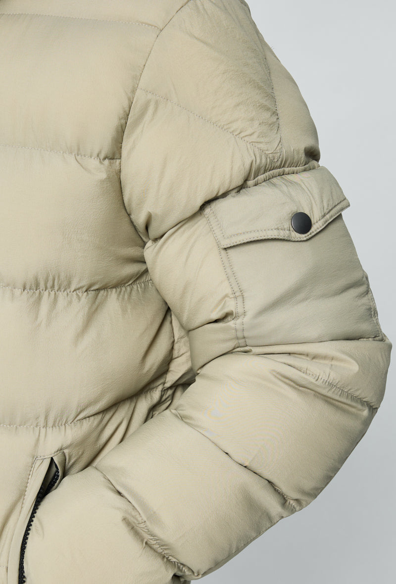 Puffer jacket beige