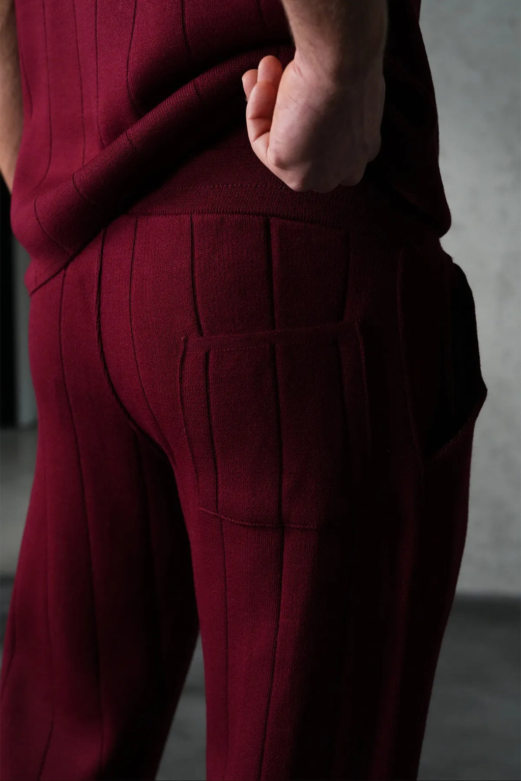 Premium Wool Blend Zip-Neck Polo & Trouser Set