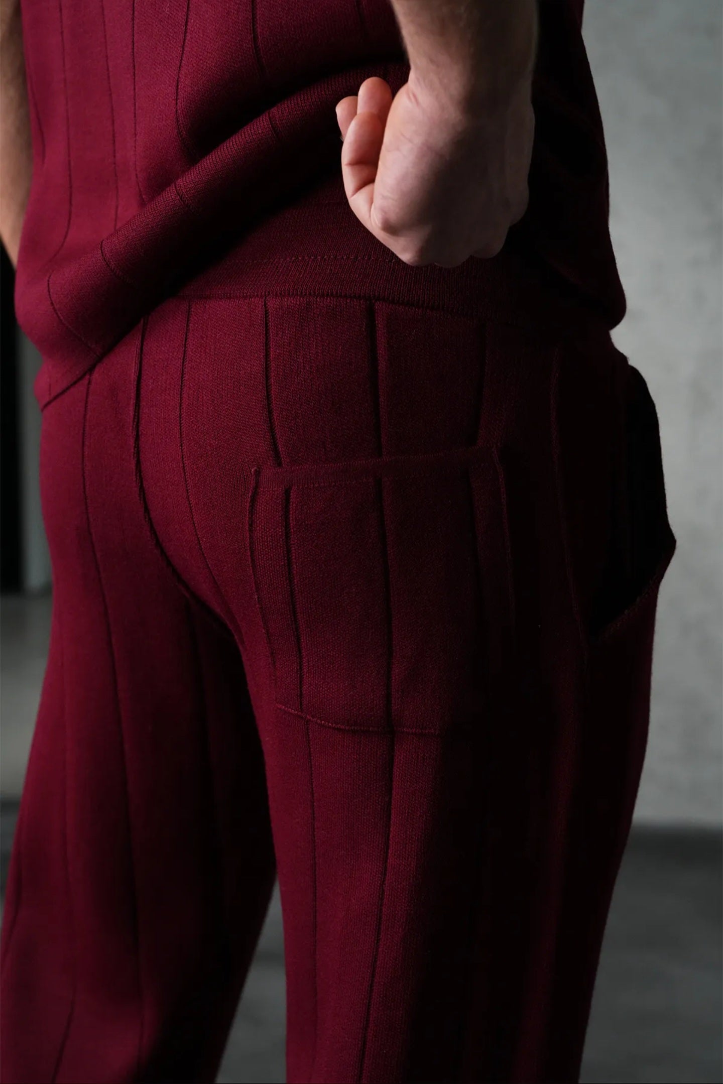 Premium Wool Blend Zip-Neck Polo & Trouser Set