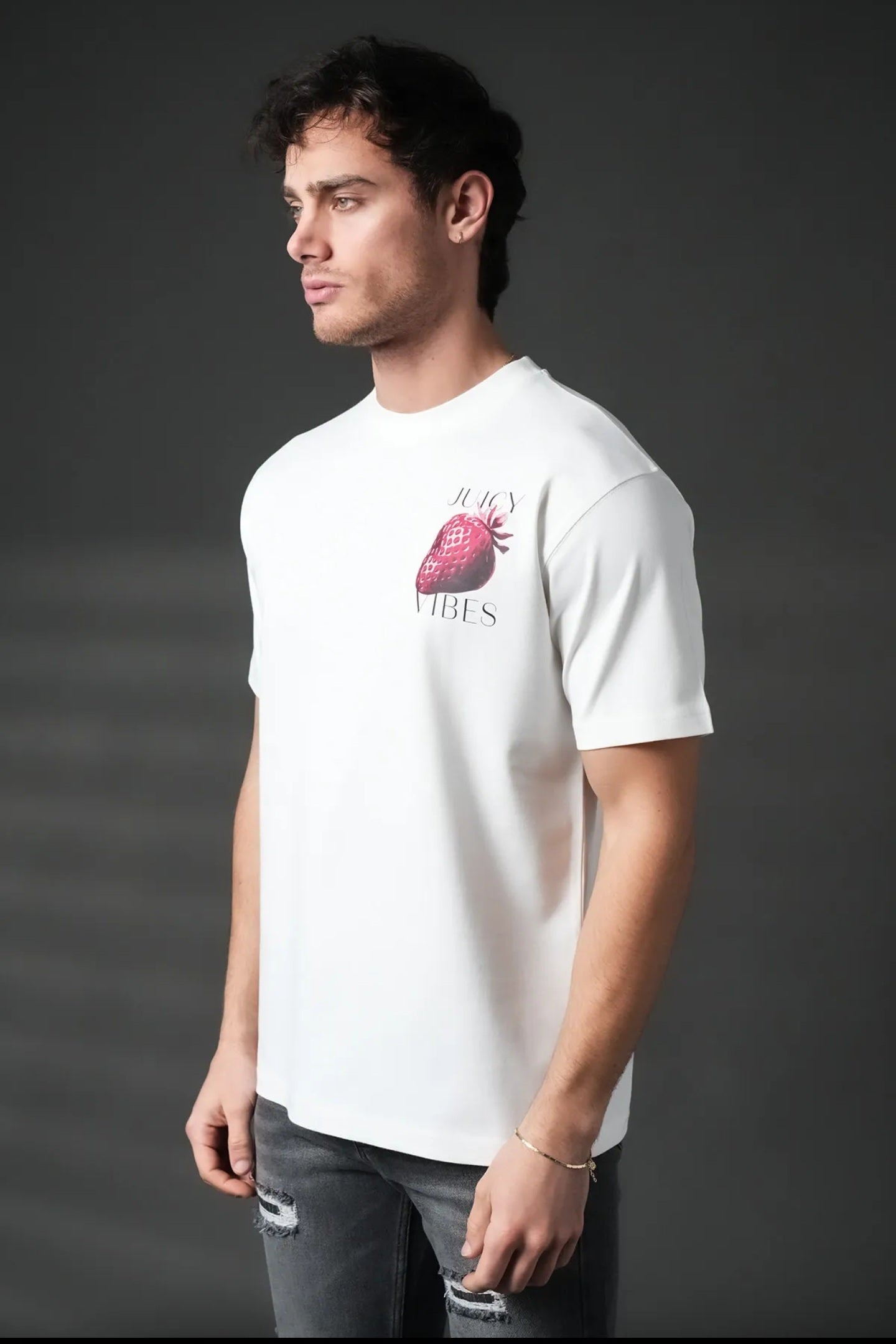 🍓 Juicy Vibes 100% Cotton Oversized Tee