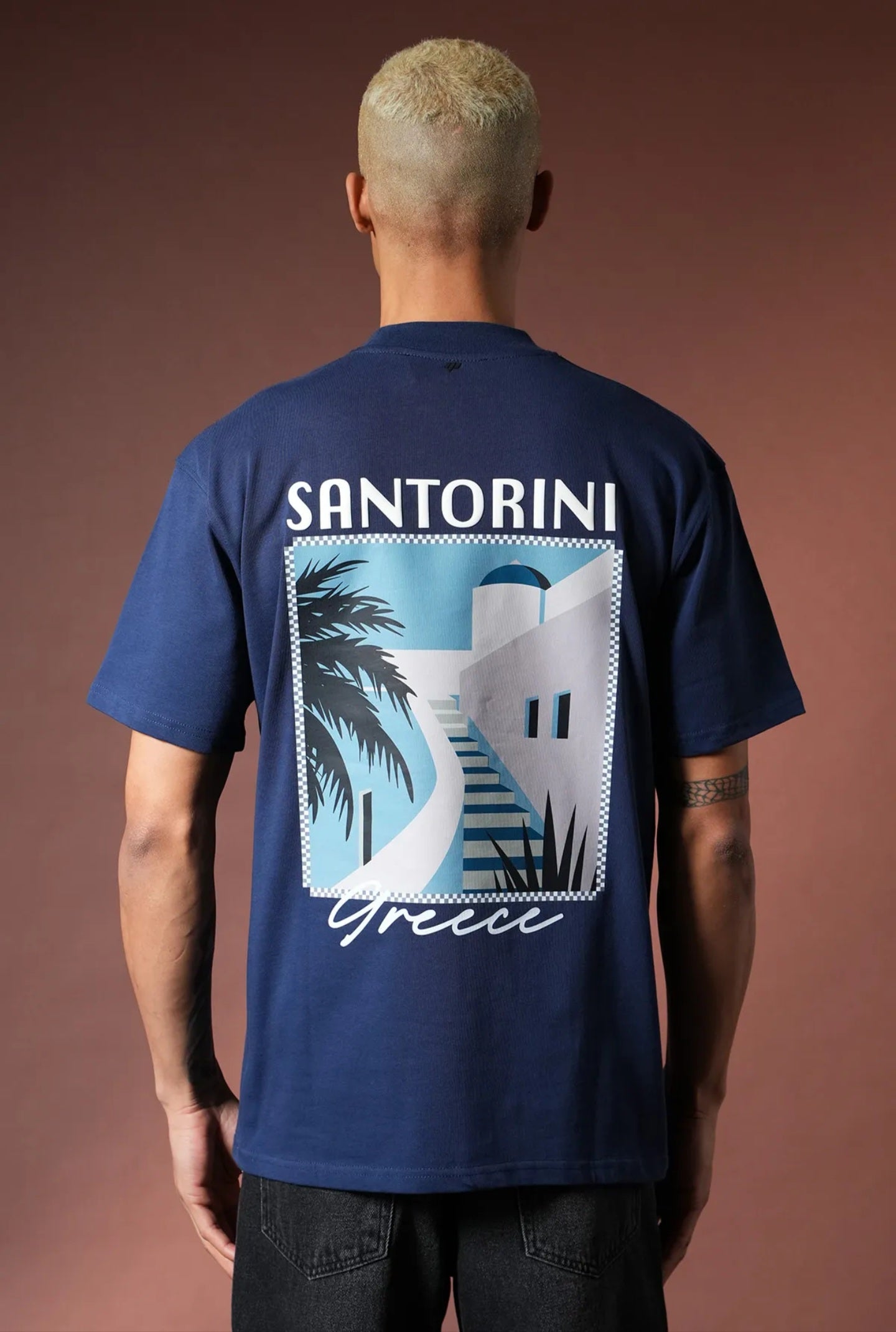 Santorini blue shirt