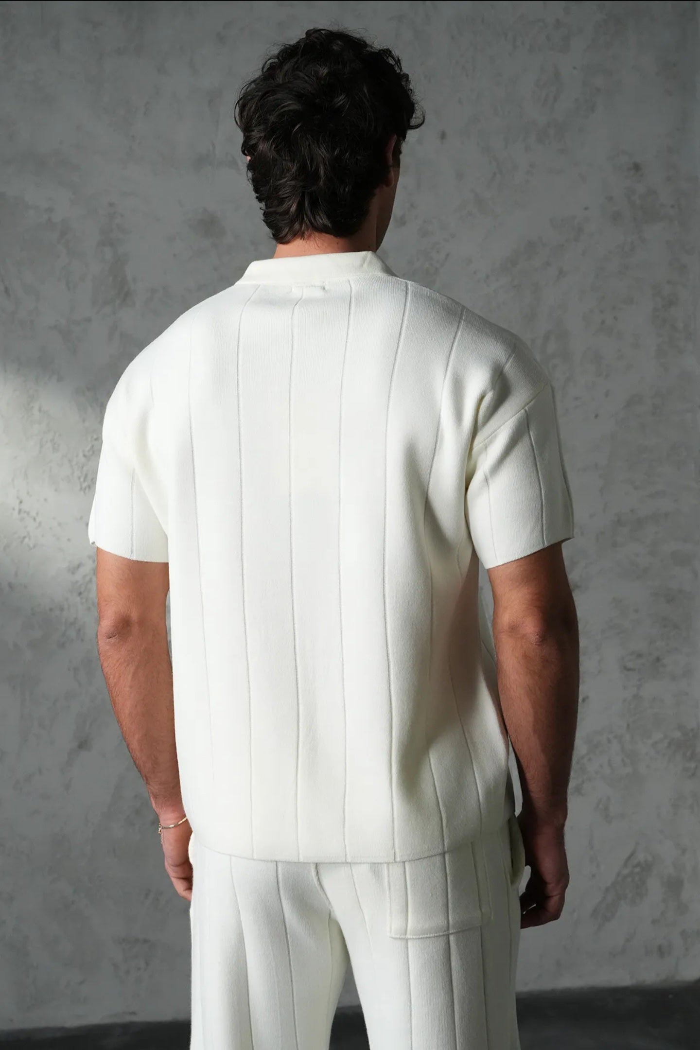 Premium Wool Blend Zip-Neck Polo & Trouser Set