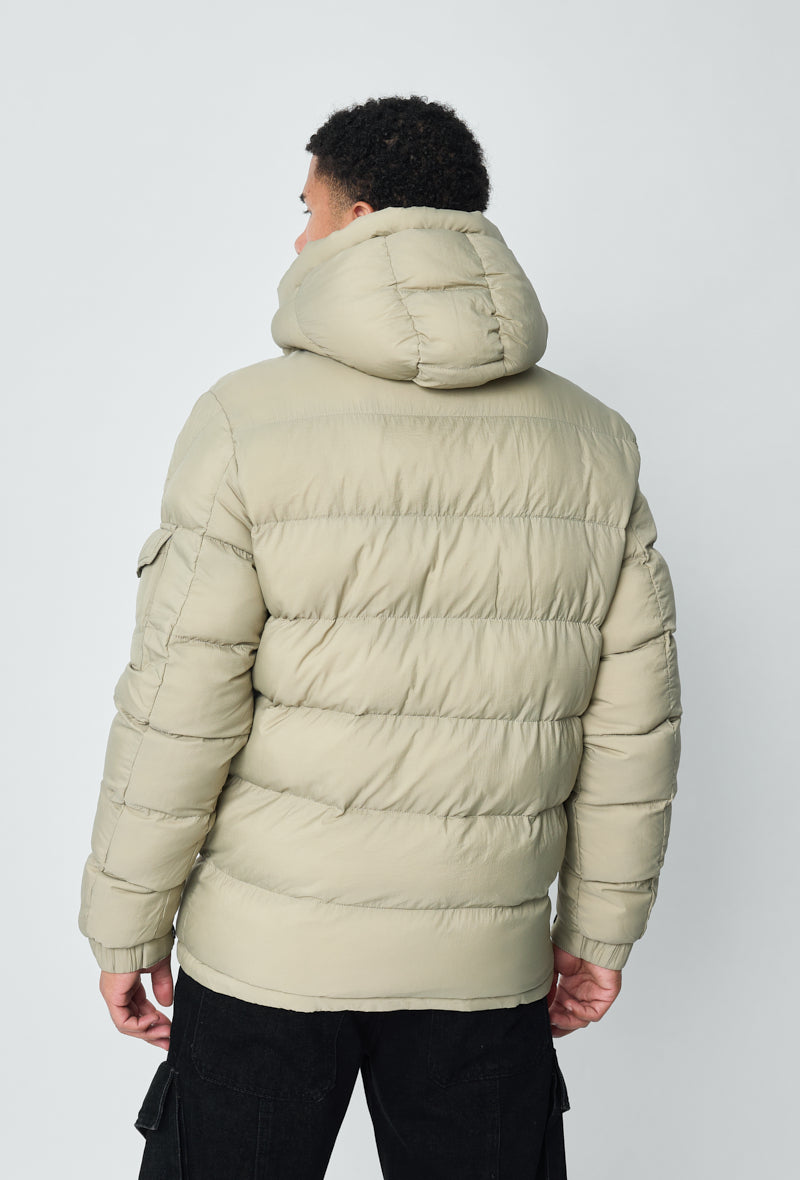 Puffer jacket beige