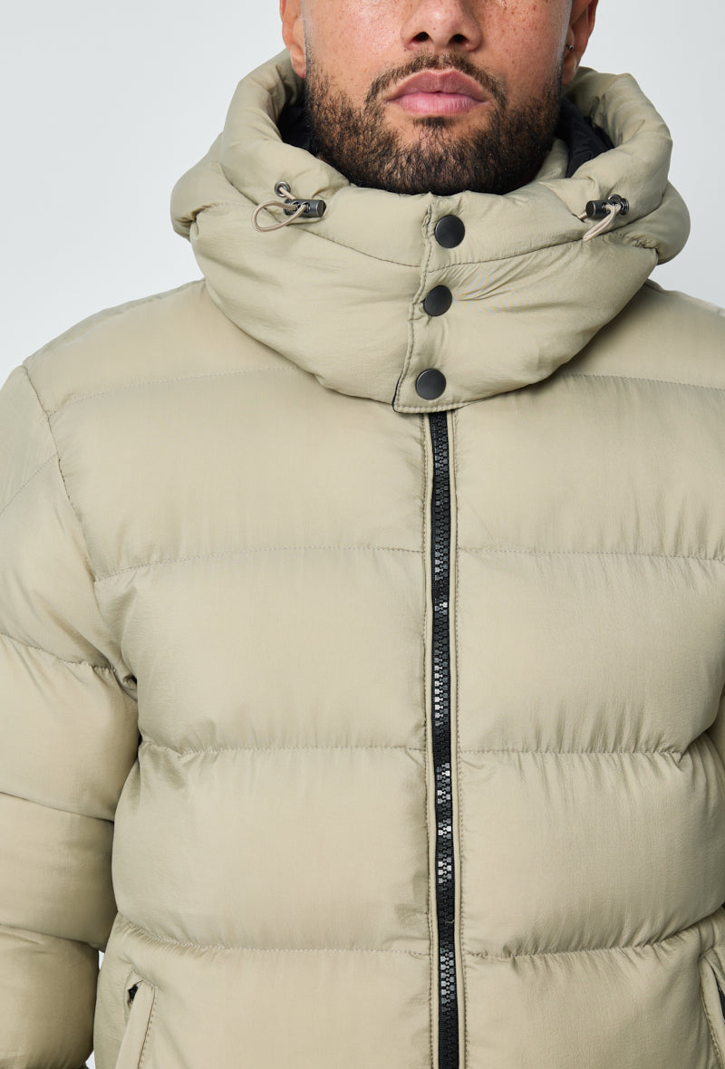 Puffer jacket beige