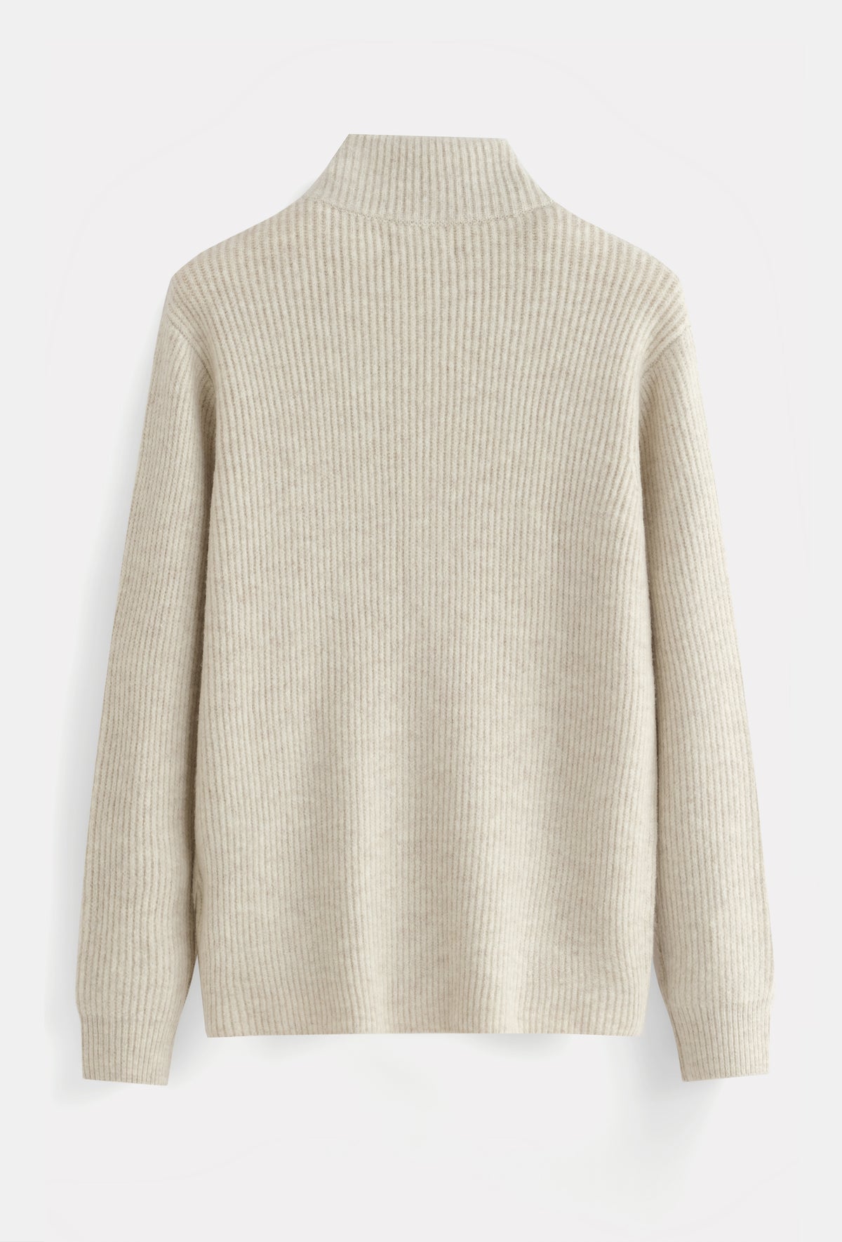 Ribbed Zip-Up Knit Cardigan