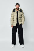 Puffer jacket beige